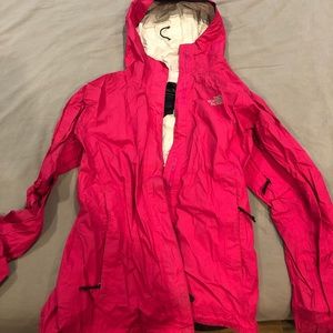Hot pink north face jacket